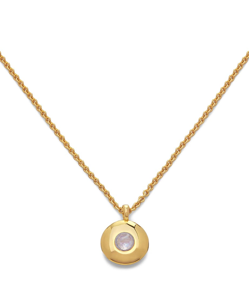 Monica Vinader gold vermeil moonstone necklace (British brand)