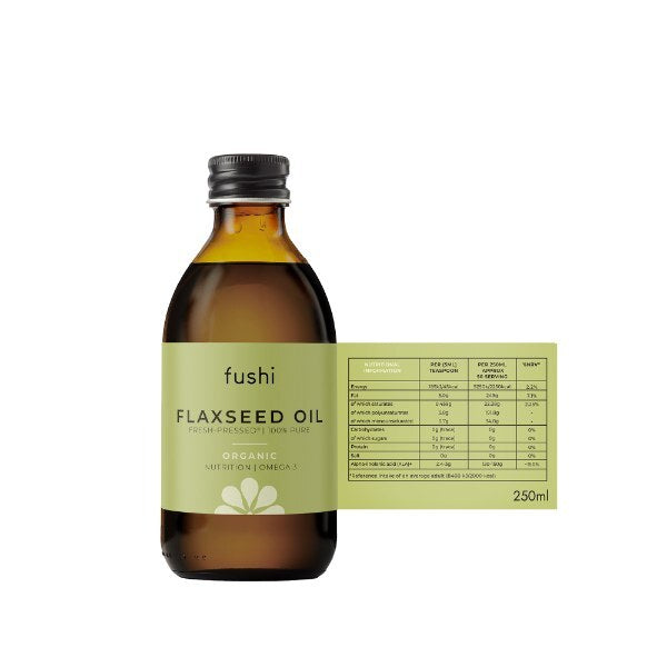 Fushi organic flaxseed oil supplement 250ml, imported from the UK