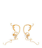 Schiaparelli rhinestone embellished vine earrings, UK version