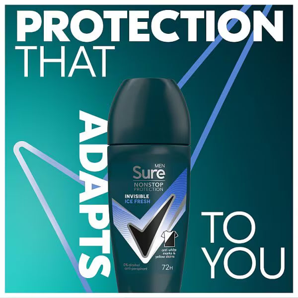 Sure Men invisible ice fresh roll on 50ml (British brand)