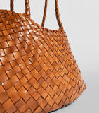 Dragon Diffusion Santa Croce large leather woven tote bag, UK version