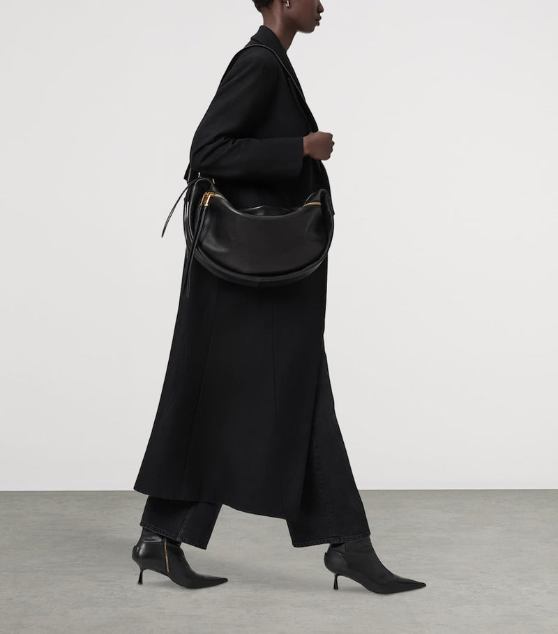 AllSaints Noemie crescent shoulder bag, imported from the UK