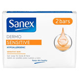 Superdrug Sanex Dermo Sensitive Skin Hypoallergenic Bar Soap 2 x 90g- Buy online at McGrocer