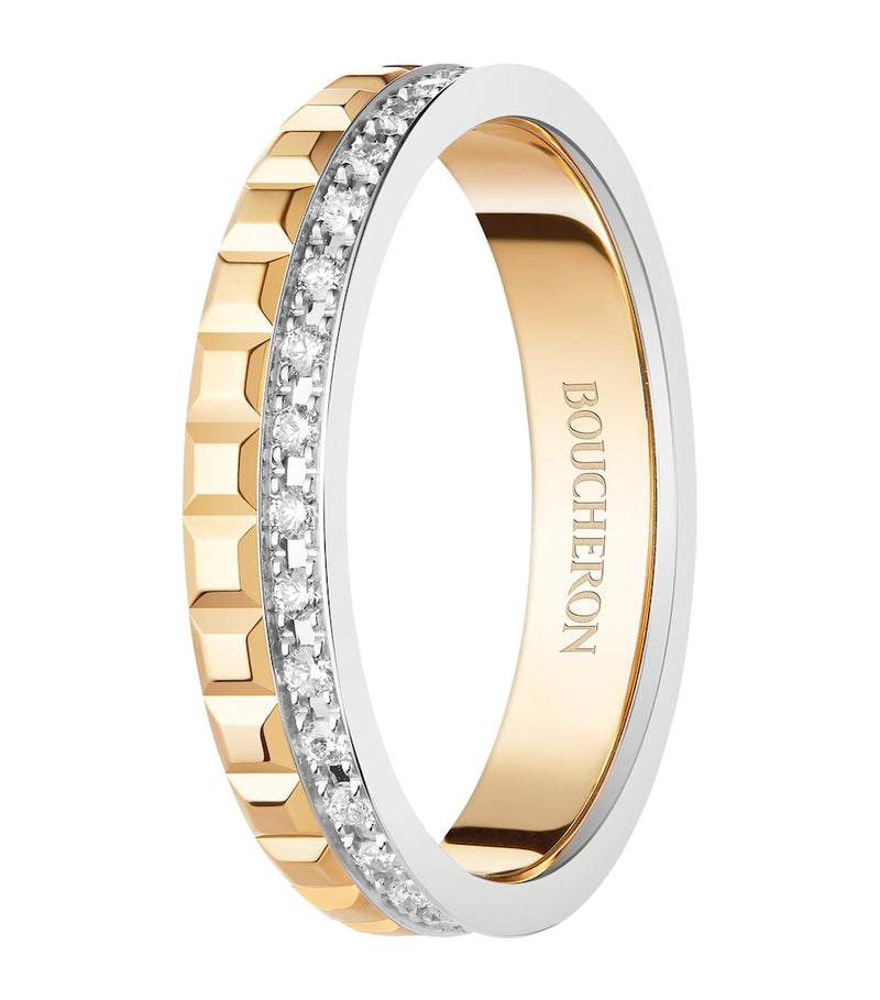 Boucheron Quatre band yellow white gold diamonds - British product