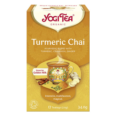 Holland & Barrett Yogi Tea Turmeric Chai 17 Tea Bags- Buy online at McGrocer