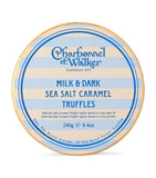 Charbonnel et Walker milk and dark sea salt caramel truffles 240g, imported from the UK