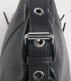 Maje Miss M mini leather bag with fringed detailing, imported from the UK