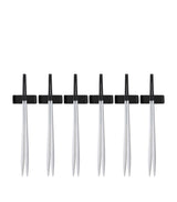 Harrods Set of 6 Stainless Steel Chopsticks with Resin Handles and Rests, 35cm Length- Buy online at McGrocer