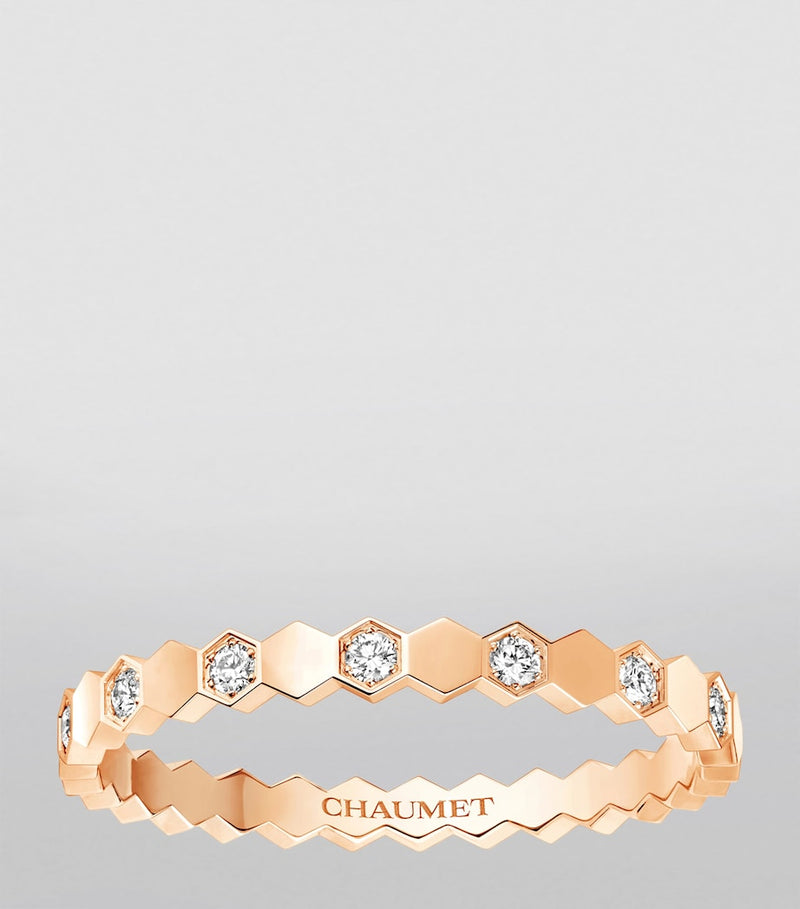 Chaumet Bee de Chaumet rose gold ring with diamond, UK version