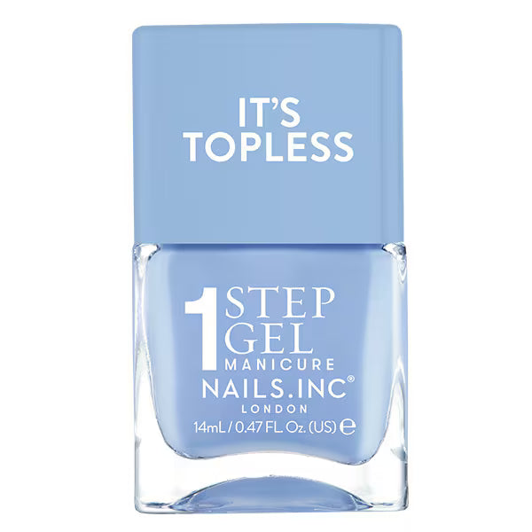Nails.INC Nail Polish Kim Sky Blue 14ml, imported from the UK