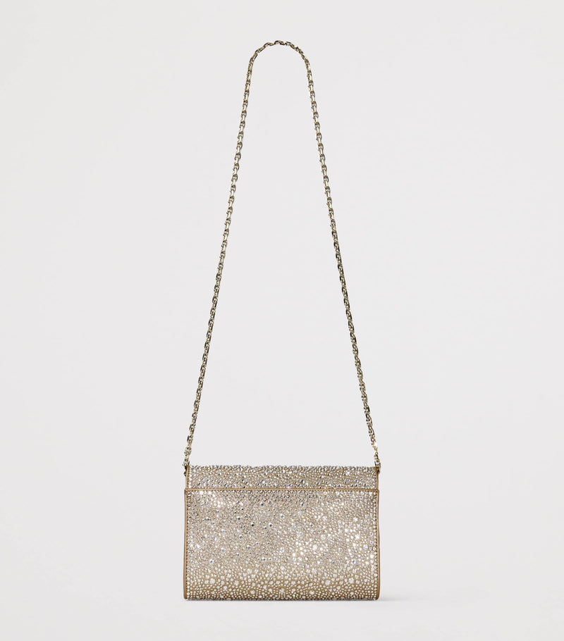 Jimmy Choo crystal-embellished curve clutch bag - British product
