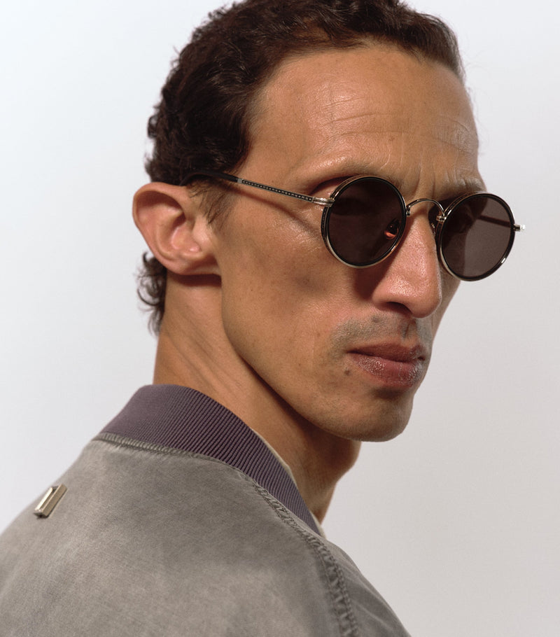 Matsuda M3100 round sunglasses handcrafted titanium, UK version