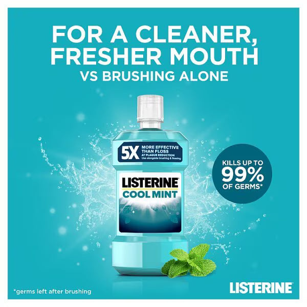 Listerine Antibacterial Cool Mint Mouthwash 1L, UK version