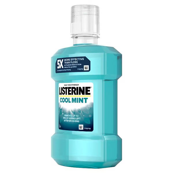 Listerine Antibacterial Cool Mint Mouthwash 1L, UK version