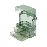 Livingandhome clear cosmetic organizer box green (British brand)