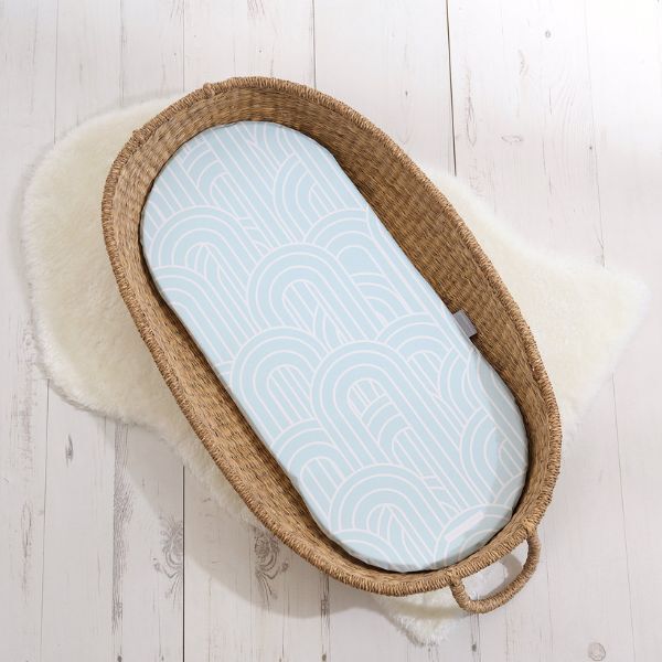 The Tiny Bed Co. Basket Changing Mat - Melbourne (Blue) GOODS Superdrug