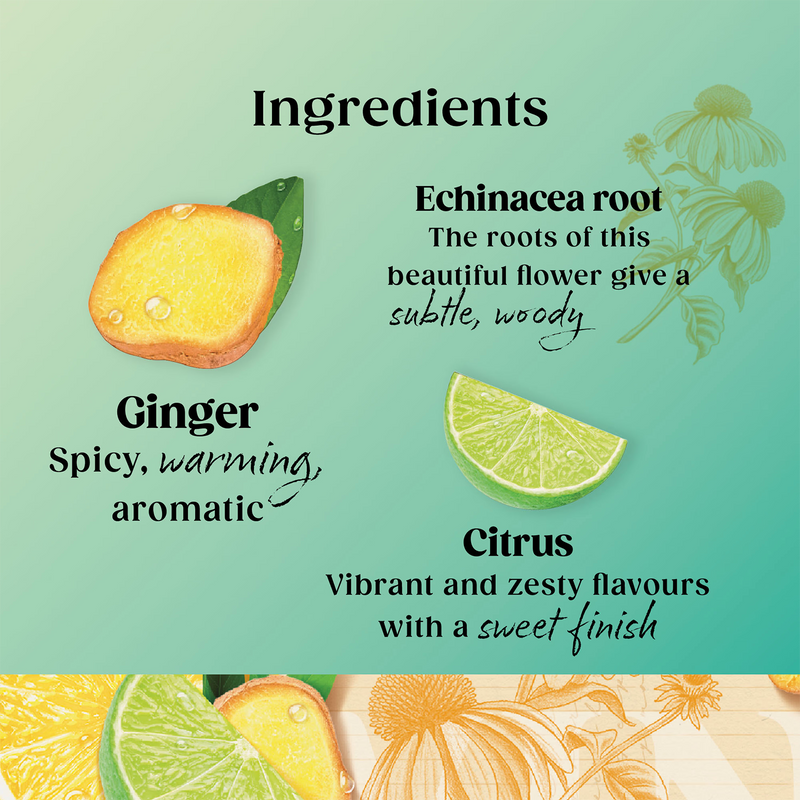 Twinings Superblends Defence Citrus Ginger Tea Bags 20ct (British brand)