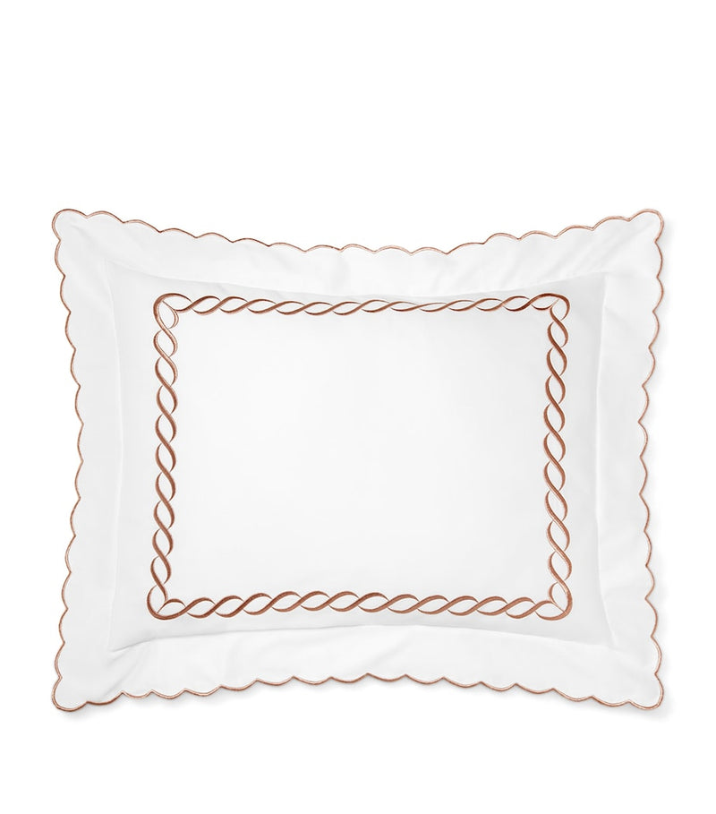 Pratesi cotton Treccia pillowcase 50x75cm (British brand)