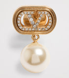 Valentino Garavani Crystal Ovalette Logo Earrings - British product