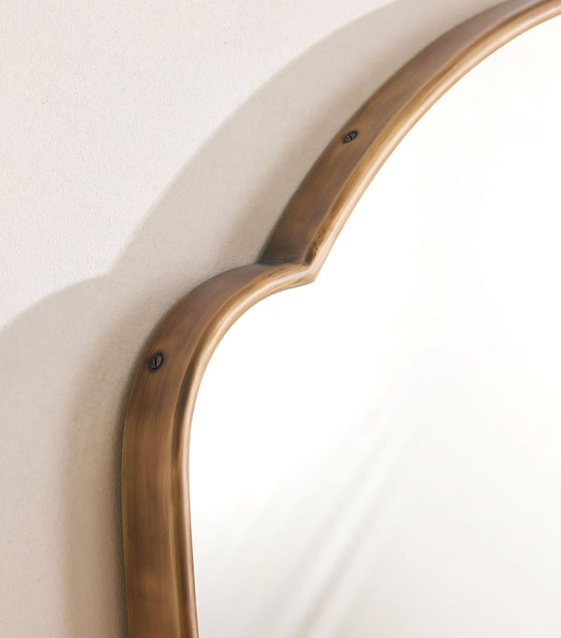 Soho Home Betty tall wall mirror in antiqued brass - British product