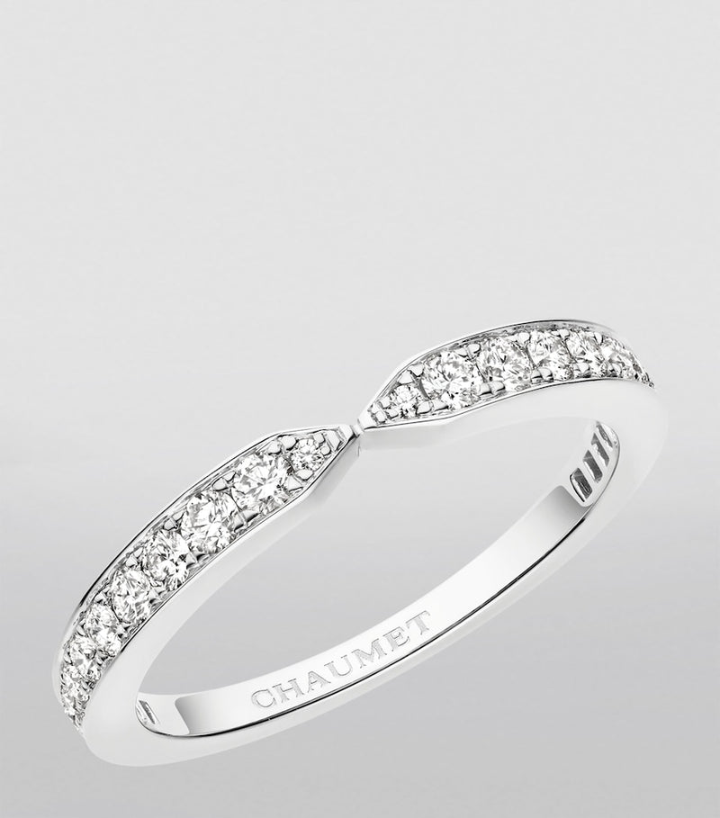 Chaumet platinum diamond wedding ring (British brand)