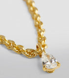 Anita Ko yellow gold pear diamond chain necklace, UK version