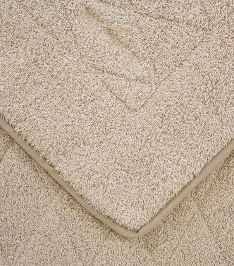 Plush Terry Cotton Bath Mat with Sateen Trims, 54cm x 87cm