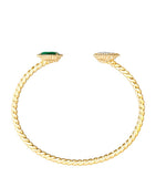 Boucheron Serpent Bohème bracelet in yellow gold with malachite and diamonds, UK version