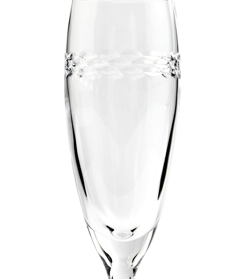 Wedgwood set of two crystal champagne flutes with 210ml capacity (British brand)