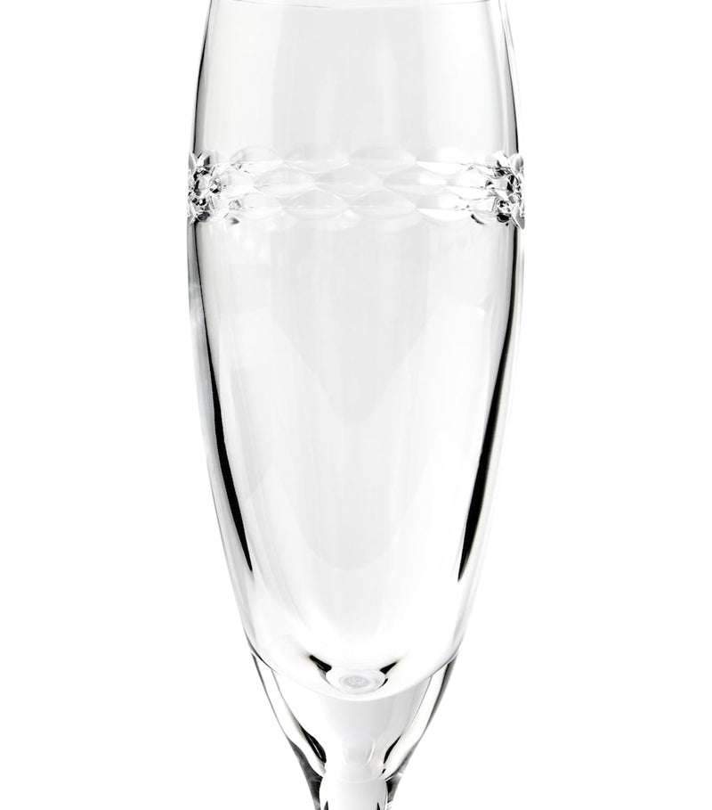 Wedgwood set of two crystal champagne flutes with 210ml capacity (British brand)