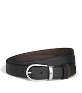 Harrods Montblanc Leather Reversible Horseshoe Belt 3.5cm- Buy online at McGrocer