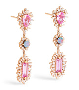 Harrods Suzanne Kalan One of a Kind Rose Gold Diamond Sapphire and Opal Drop Earrings- Buy online at McGrocer