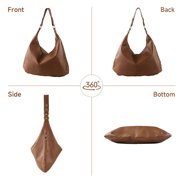 Livingandhome PU leather shoulder bag brown, UK version