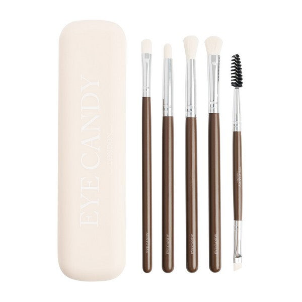 Eye Candy eye brush set with silicone travel case - British product