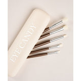 Eye Candy eye brush set with silicone travel case - British product