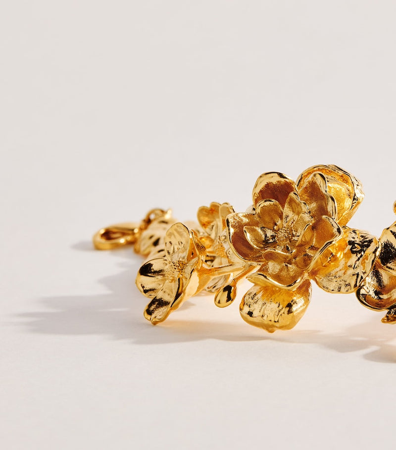 Chloé Bouquet Bracelet floral motifs gold tone, imported from the UK