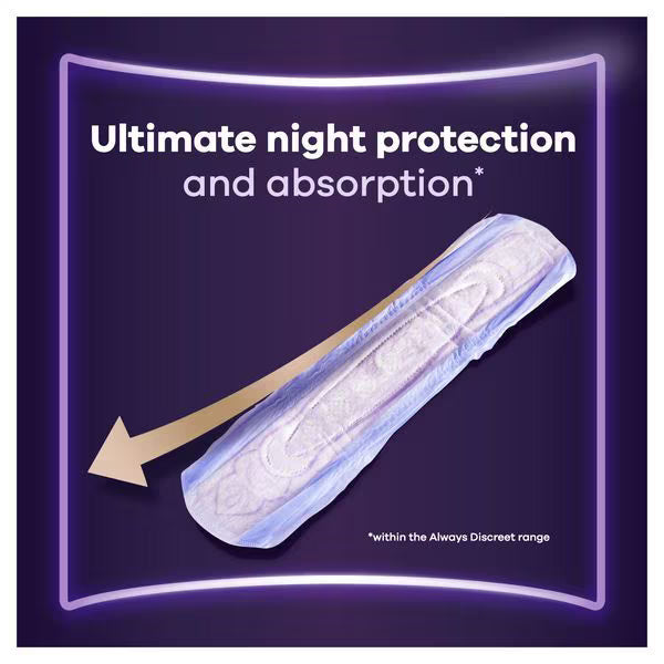 Always Discreet Incontinence Pads Ultimate Night 6 pack - British product