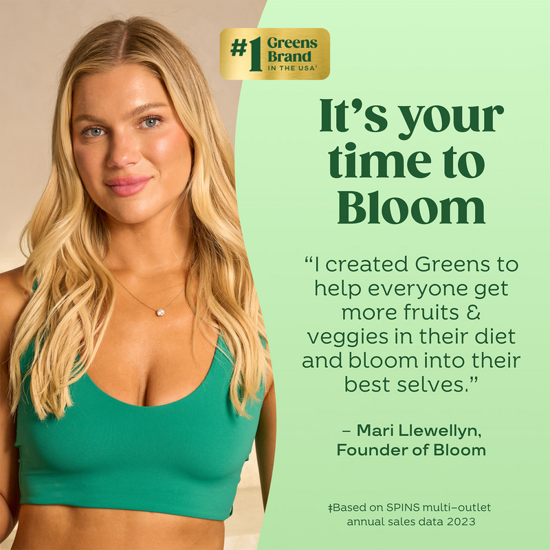 Bloom greens powder Strawberry Kiwi 180g (British brand)