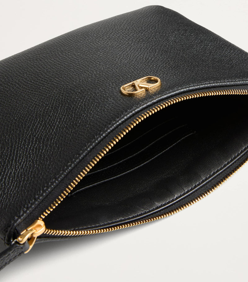 Valentino Garavani leather VLogo Signature pouch medium (British brand)