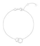 Astrid & Miyu white gold topaz bracelet 15.5cm (British brand)