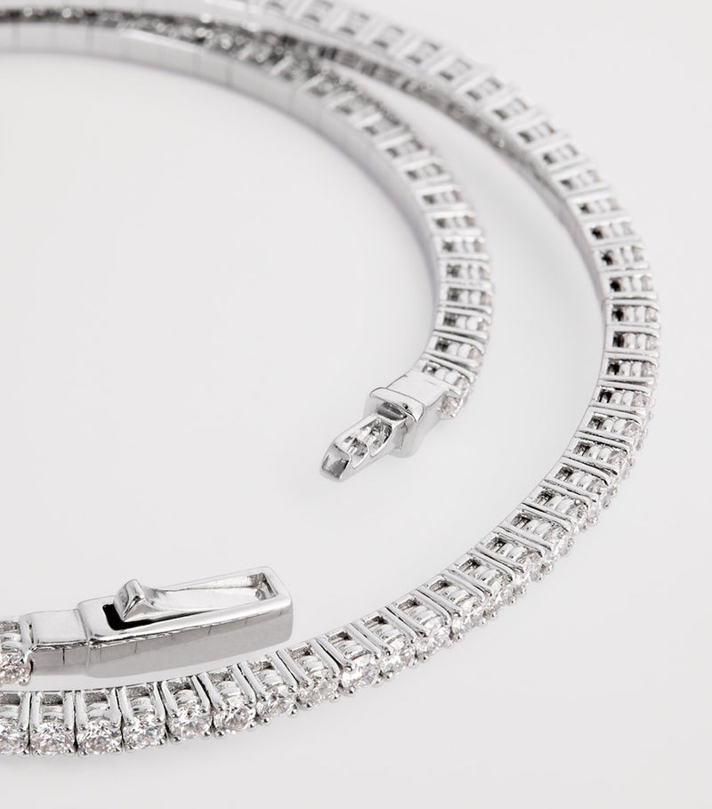 YEPREM Y-Couture white gold diamond crossover bracelet (British brand)