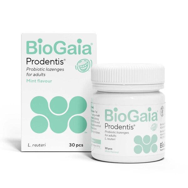 BioGaia Prodentis oral probiotic supplement lozenges, imported from the UK