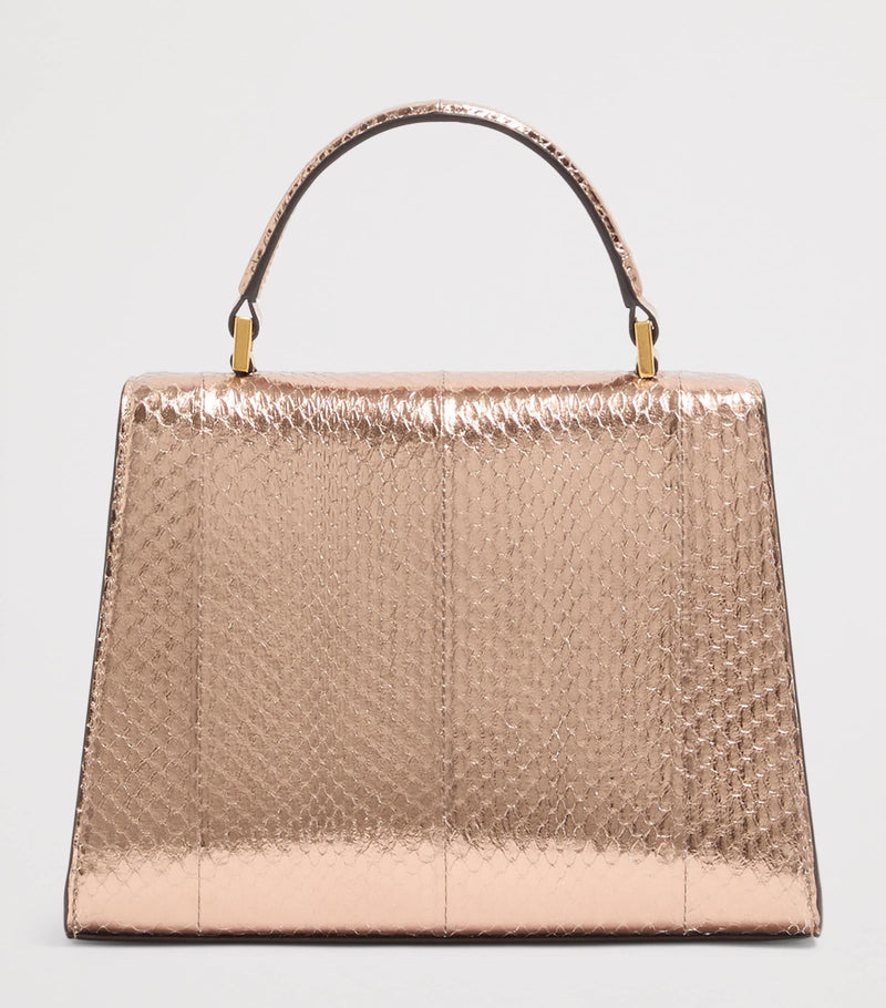 Valentino Garavani small snakeskin VSLING top-handle bag - British product