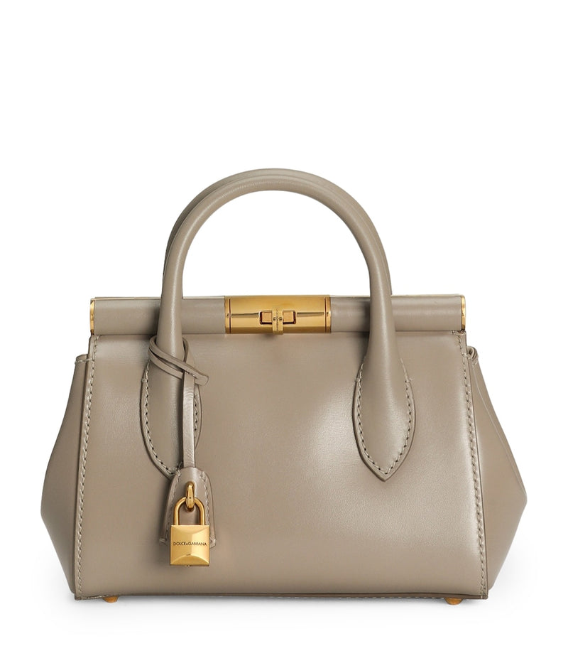 Dolce&Gabbana leather top-handle bag gold-tone hardware, imported from the UK