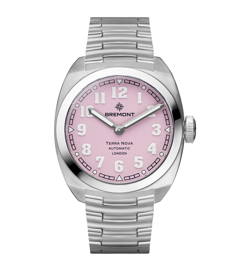 Bremont limited edition Terra Nova watch pink dial 38mm, imported from the UK