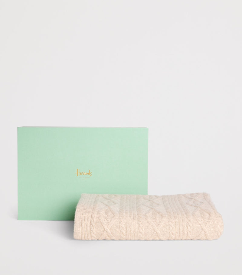 Harrods cashmere shawl pointelle design 85x100cm, UK version