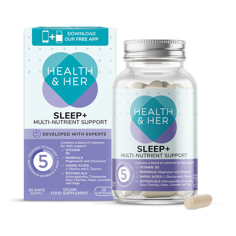 Health & Her Sleep+ Multi Nutrient Supplement 30 capsules, UK version