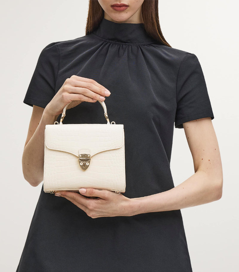 Aspinal of London Midi Mayfair Top-Handle Bag, imported from the UK