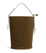 Harrods Alaïa Large Suede-Leather Hip Bucket Bag- Buy online at McGrocer