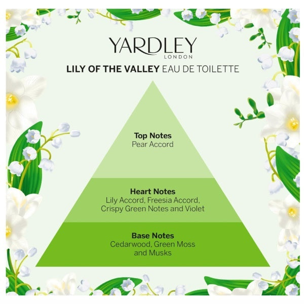 Yardley London Eau de Toilette Lily Perfume 125ml (British brand)